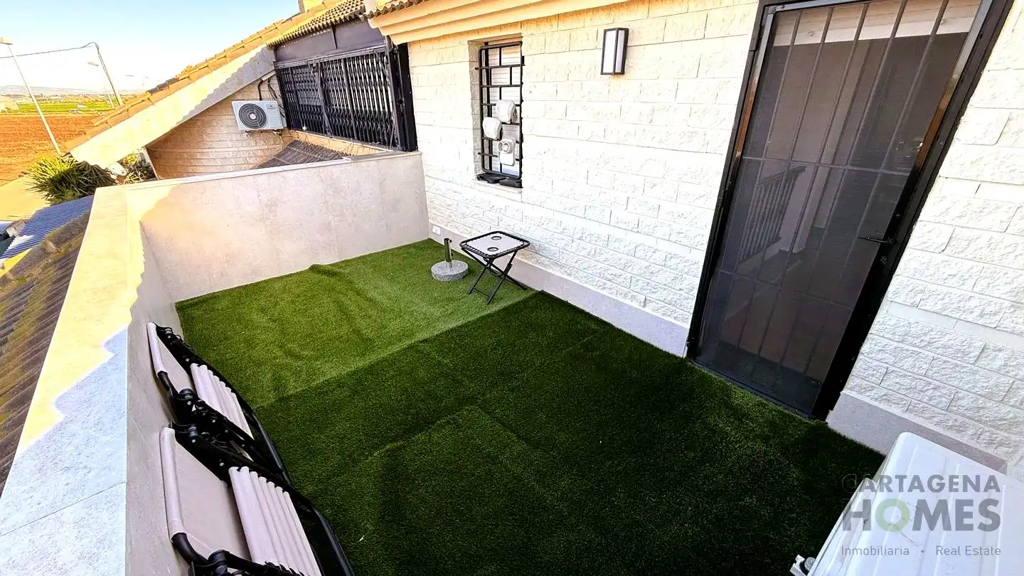 Terraza de Casa adosada en venta en Cartagena con Aire acondicionado, Jardín privado y Parquet