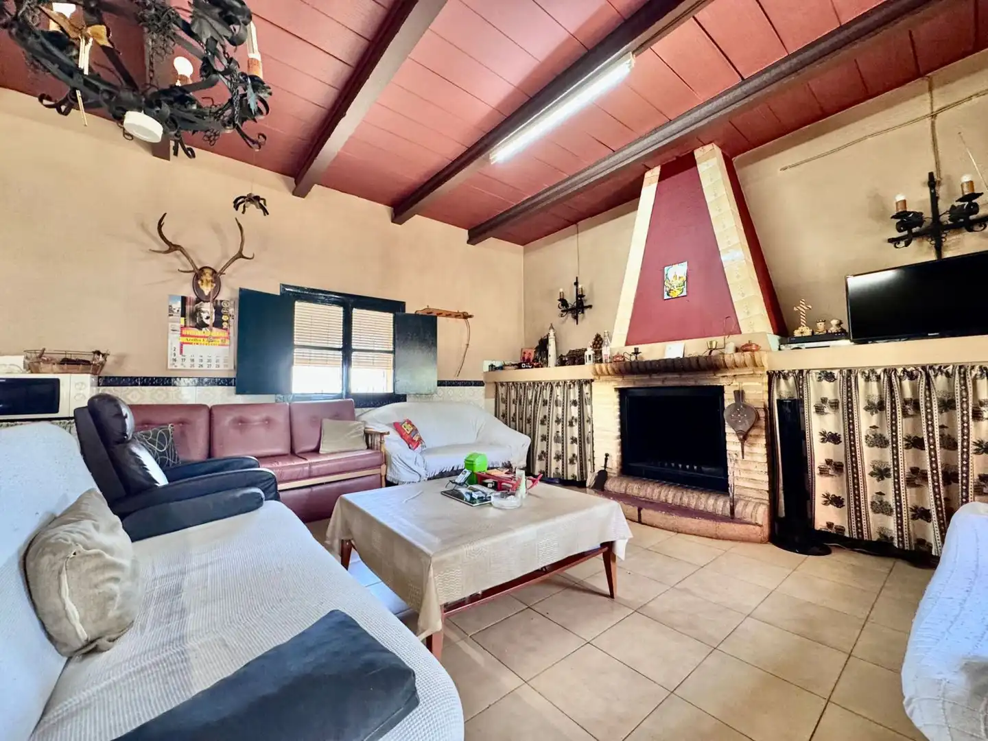Sala d'estar de Finca rústica en venda en Membrilla