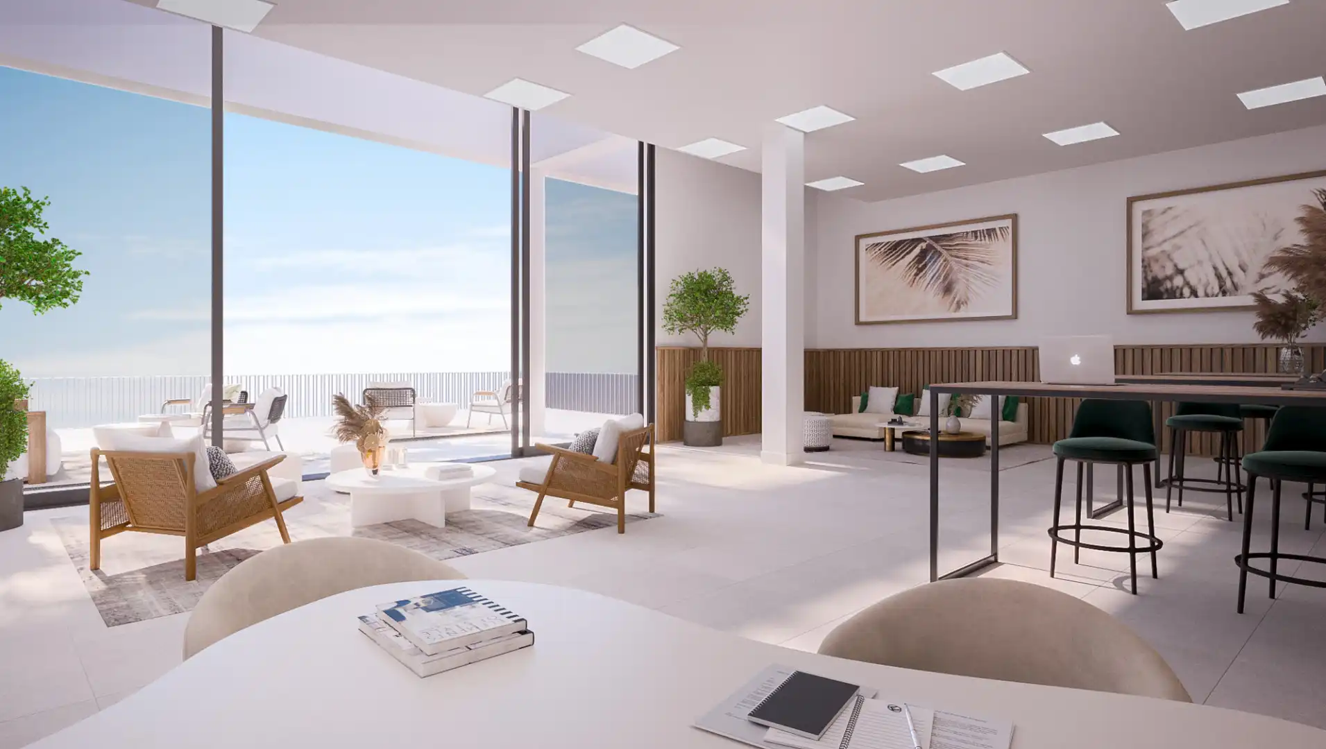 Living room of Apartments for sale in Marbella  with Air Conditioner, Terrace and Swimming Pool