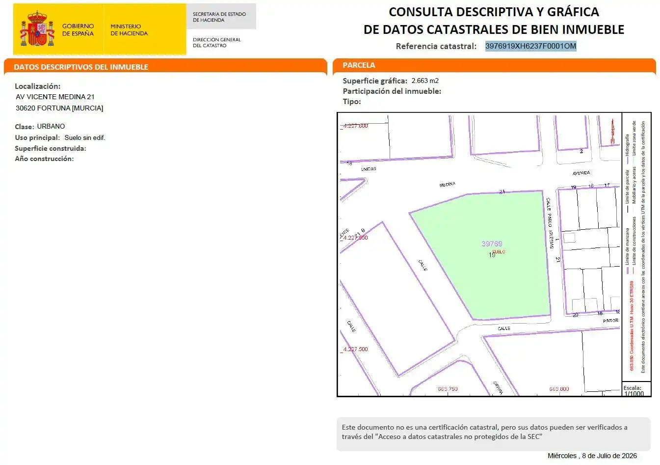 Terreny residencial en venda a Fortuna, imagen 8