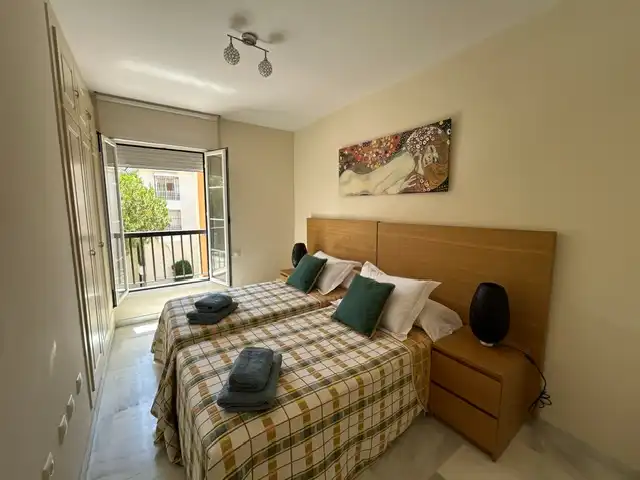 Bedroom of Flat for rent in Marbella  with Air Conditioner, Heating and Terrace
