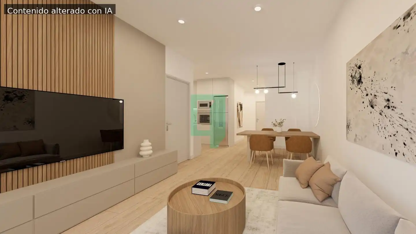 Wohnzimmer von Erdgeschoss zum Verkauf in Badalona mit Klimaanlage und Terrasse