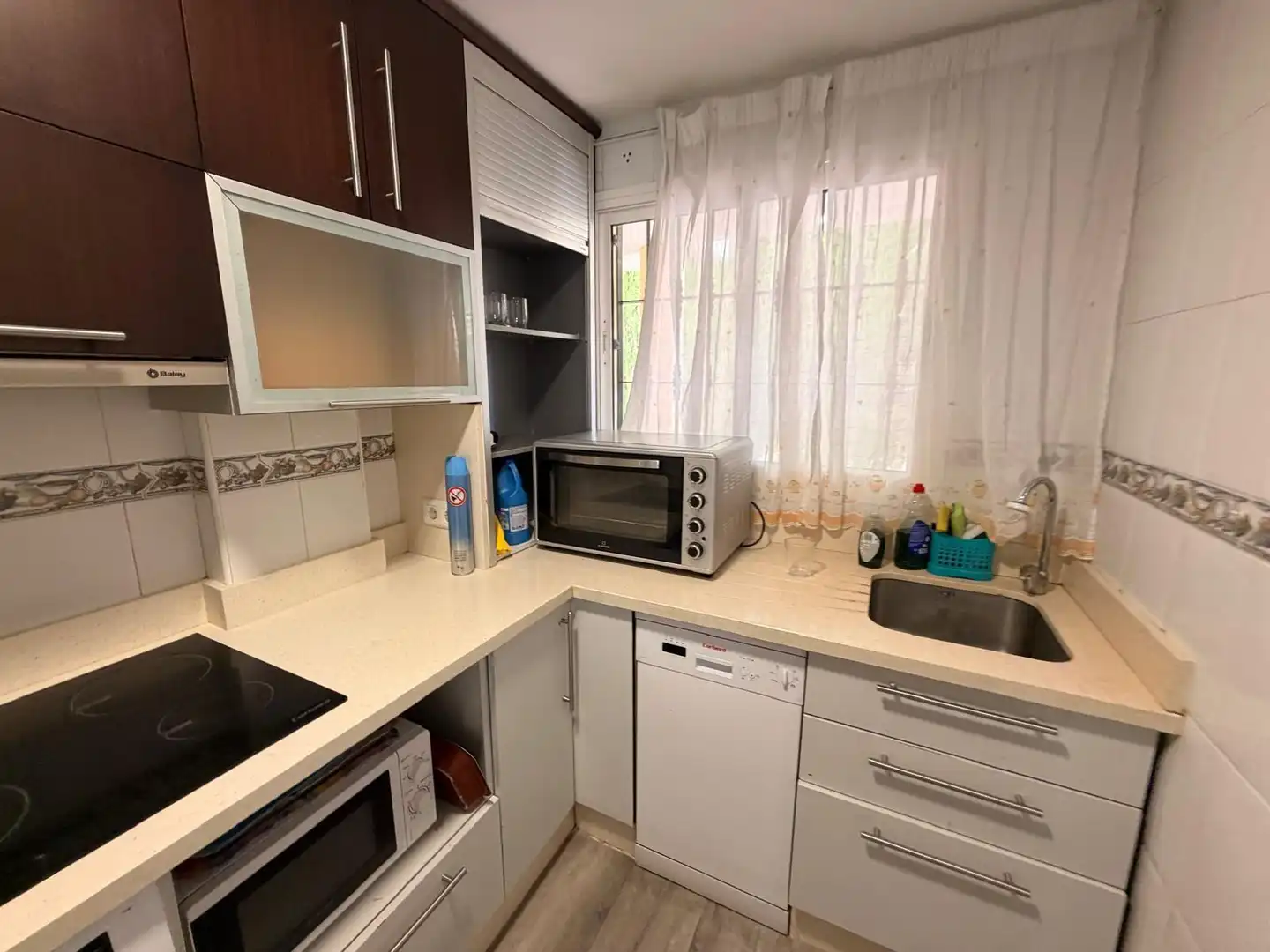 Kitchen of Flat for rent in Benalmádena  with Air Conditioner, Heating and Private garden