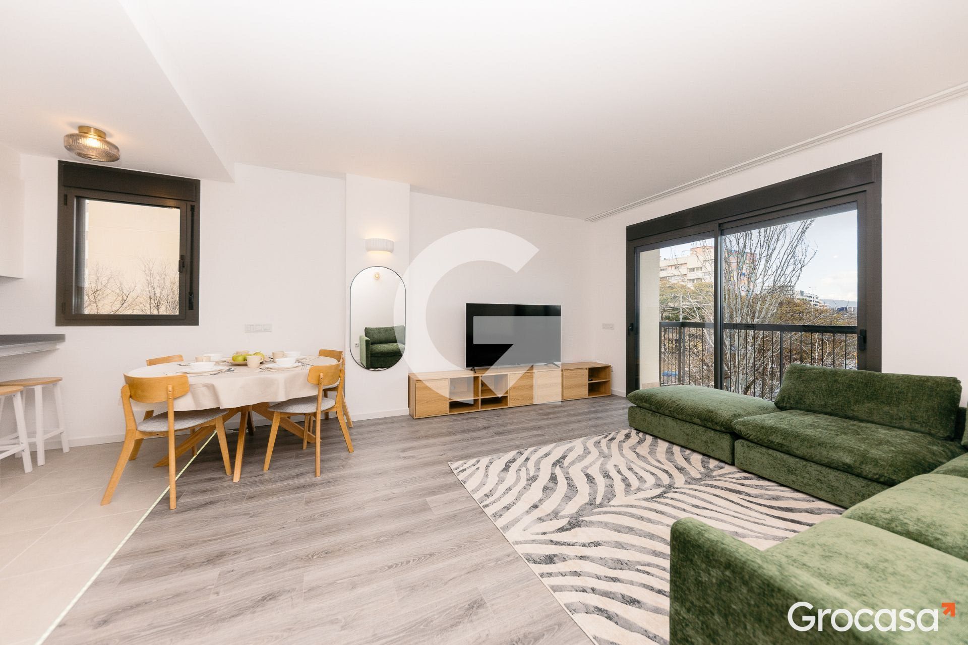 Living room of Flat to rent in Sant Adrià de Besòs  with Air Conditioner, Heating and Furnished