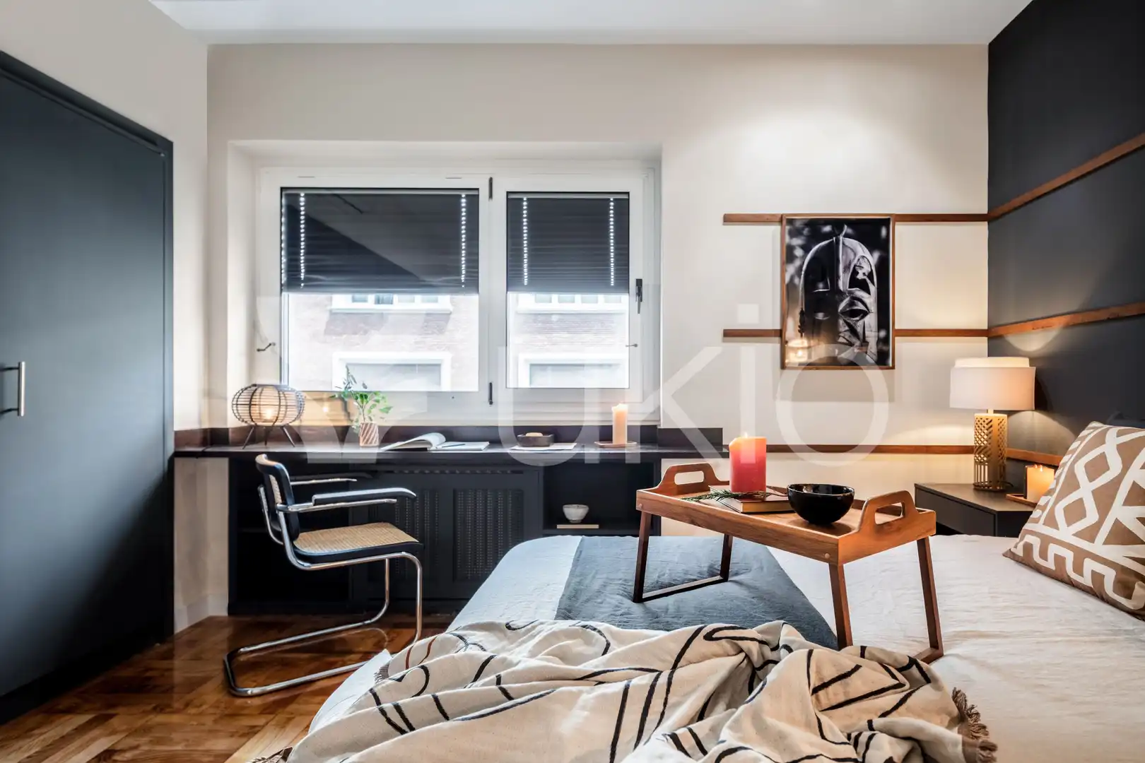 Bedroom of Apartments for rent in Madrid  with Air Conditioner, Heating and Furnished