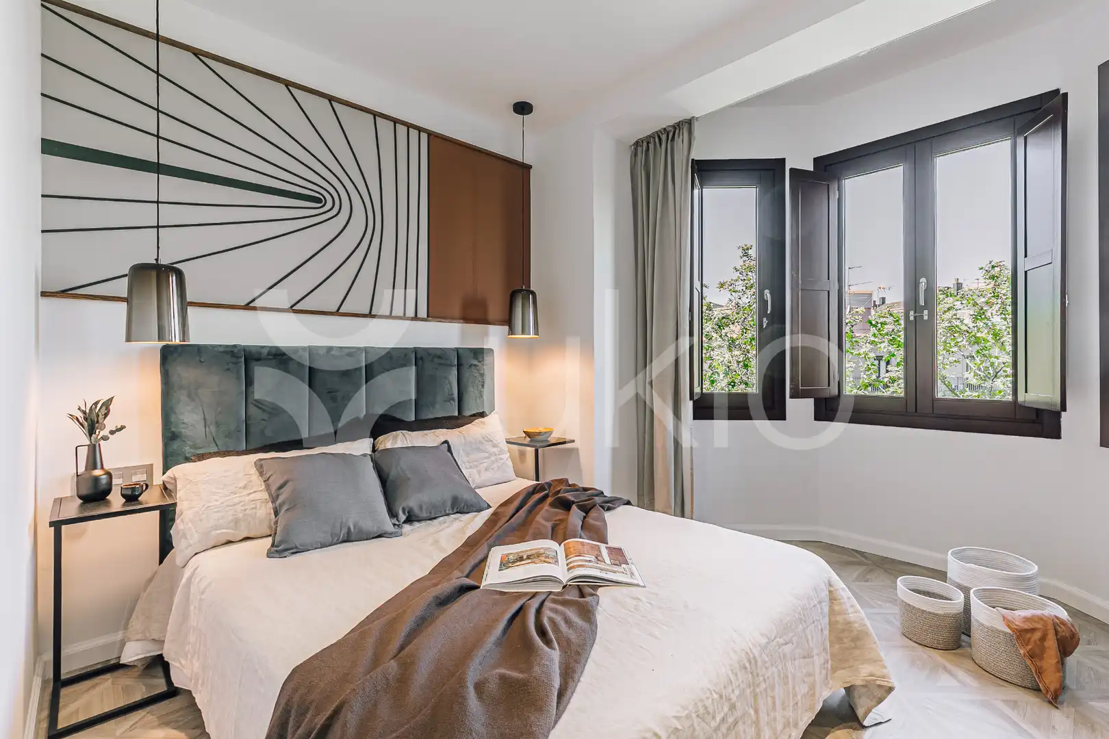 Habitación de Apartamento de alquiler en Barcelona con Aire acondicionado, Calefacción y Amueblado