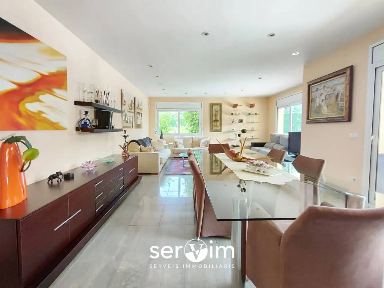 Dining room of Houses for sale in Llagostera  with Air Conditioner, Private garden and Terrace
