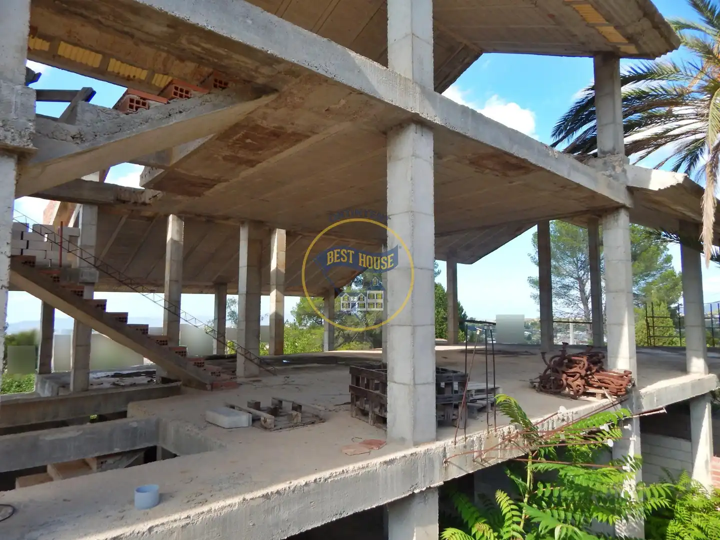 Vista exterior de Casa o xalet en venda en Albaida amb Terrassa i Piscina