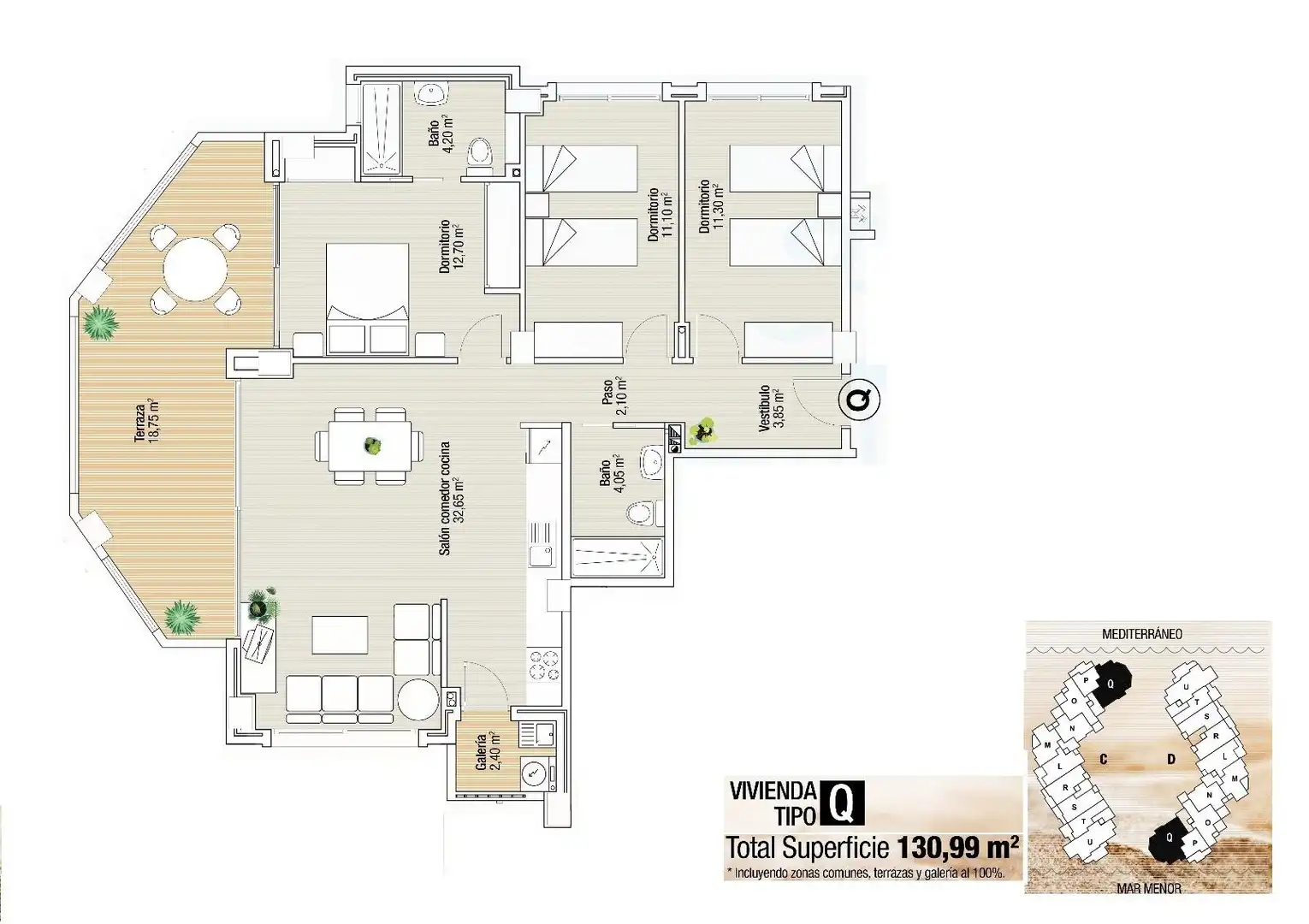 Apartment with pool for sale in Tomás Maestre, imagen 16