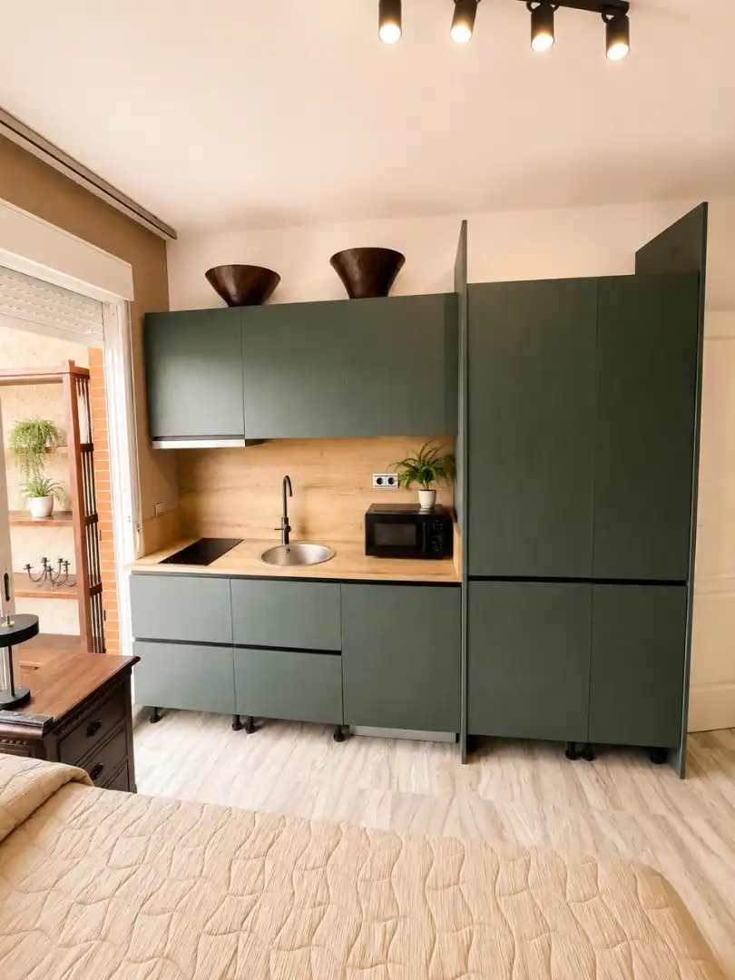 Kitchen of Study for share in Sevilla  with Air Conditioner, Heating and Terrace