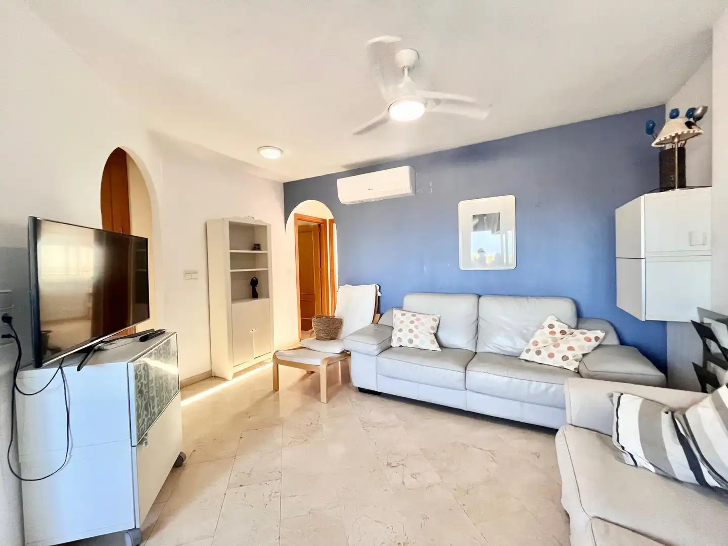 Sala de estar de Ático de alquiler en Cartagena con Aire acondicionado, Calefacción y Terraza