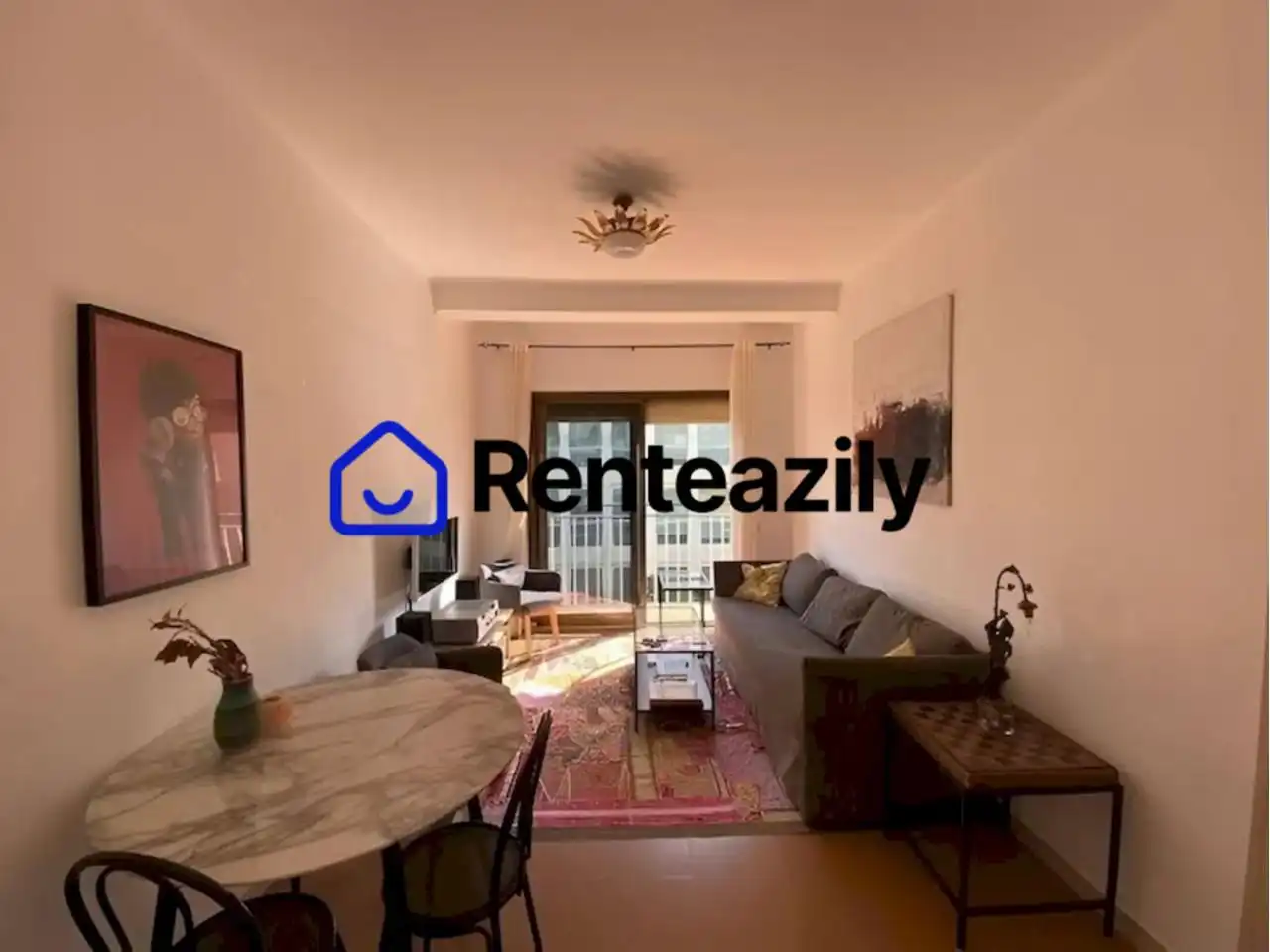 Wohnzimmer von Wohnung zur Miete in Barcelona mit Klimaanlage, Heizung und Parkett