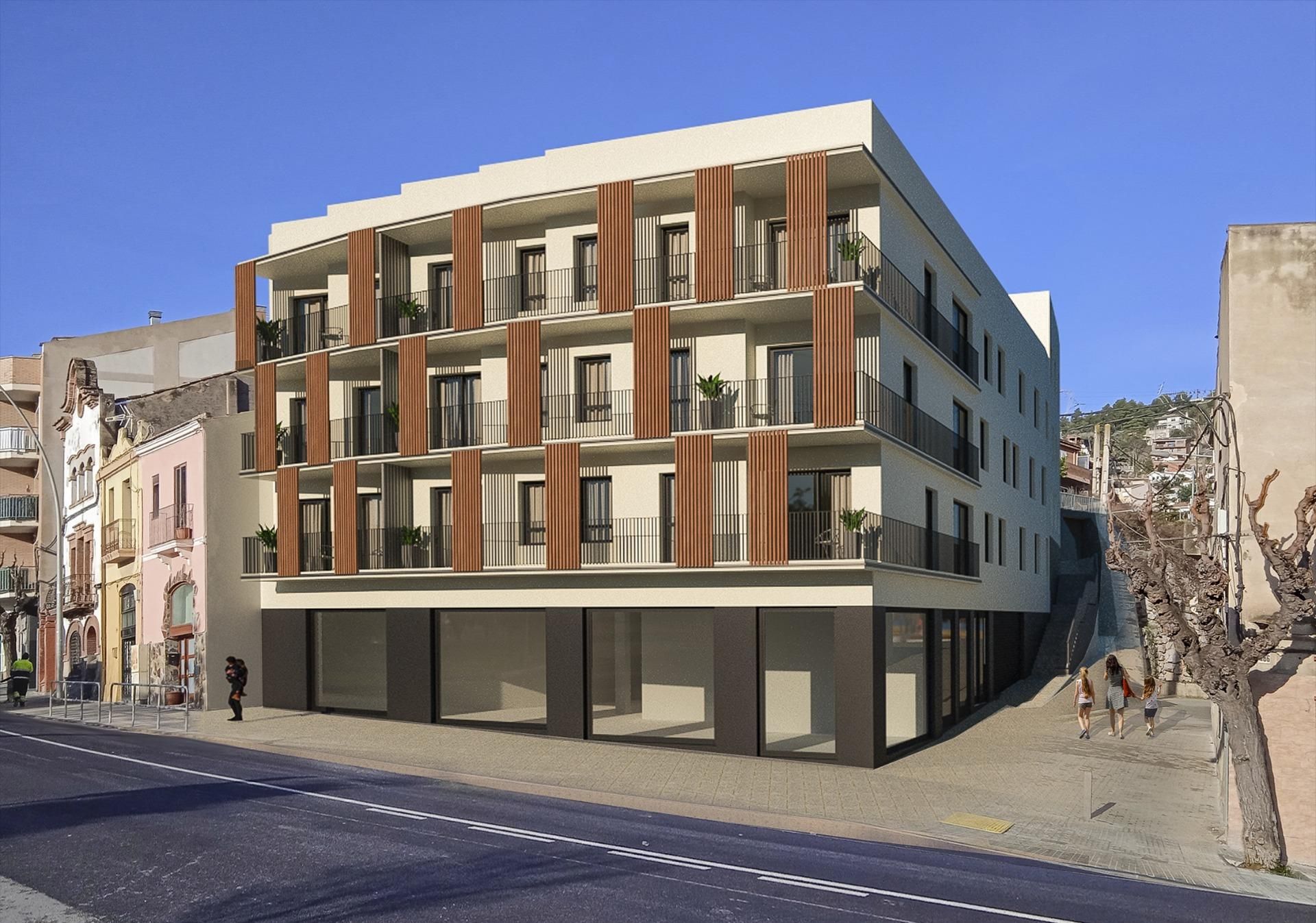 Exterior view of Planta baja for sale in Vallirana  with Air Conditioner, Parquet flooring and Terrace