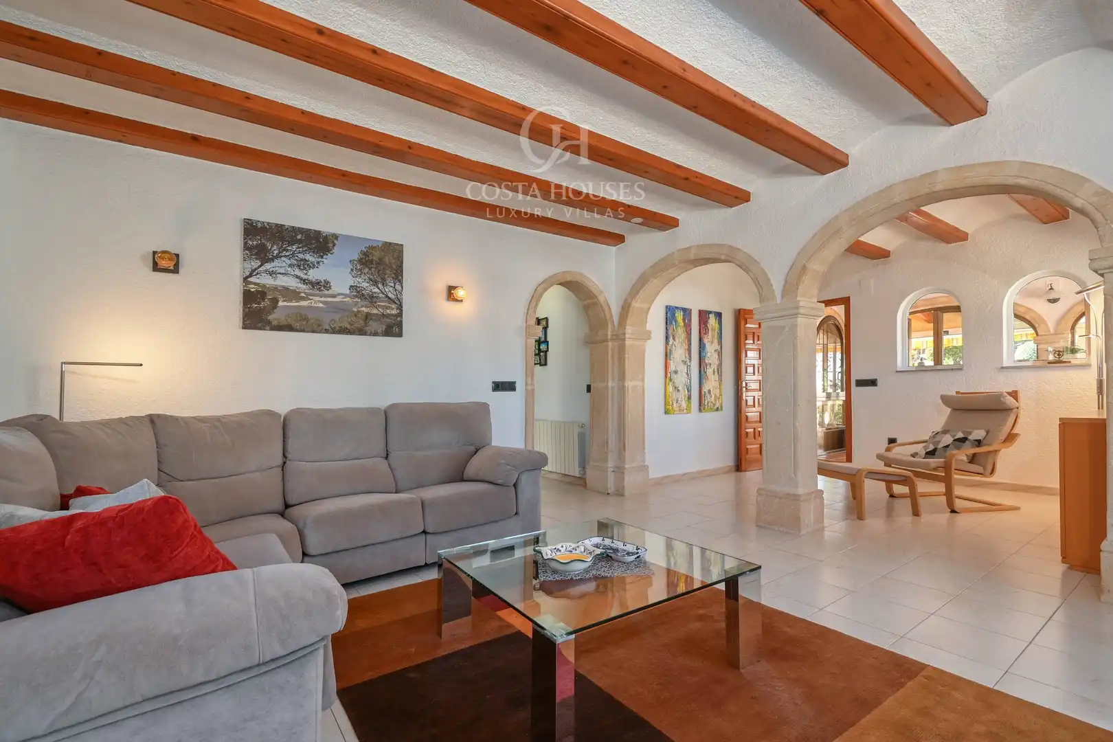 Sala d'estar de Casa o xalet en venda en Jávea / Xàbia amb Calefacció, Jardí privat i Terrassa