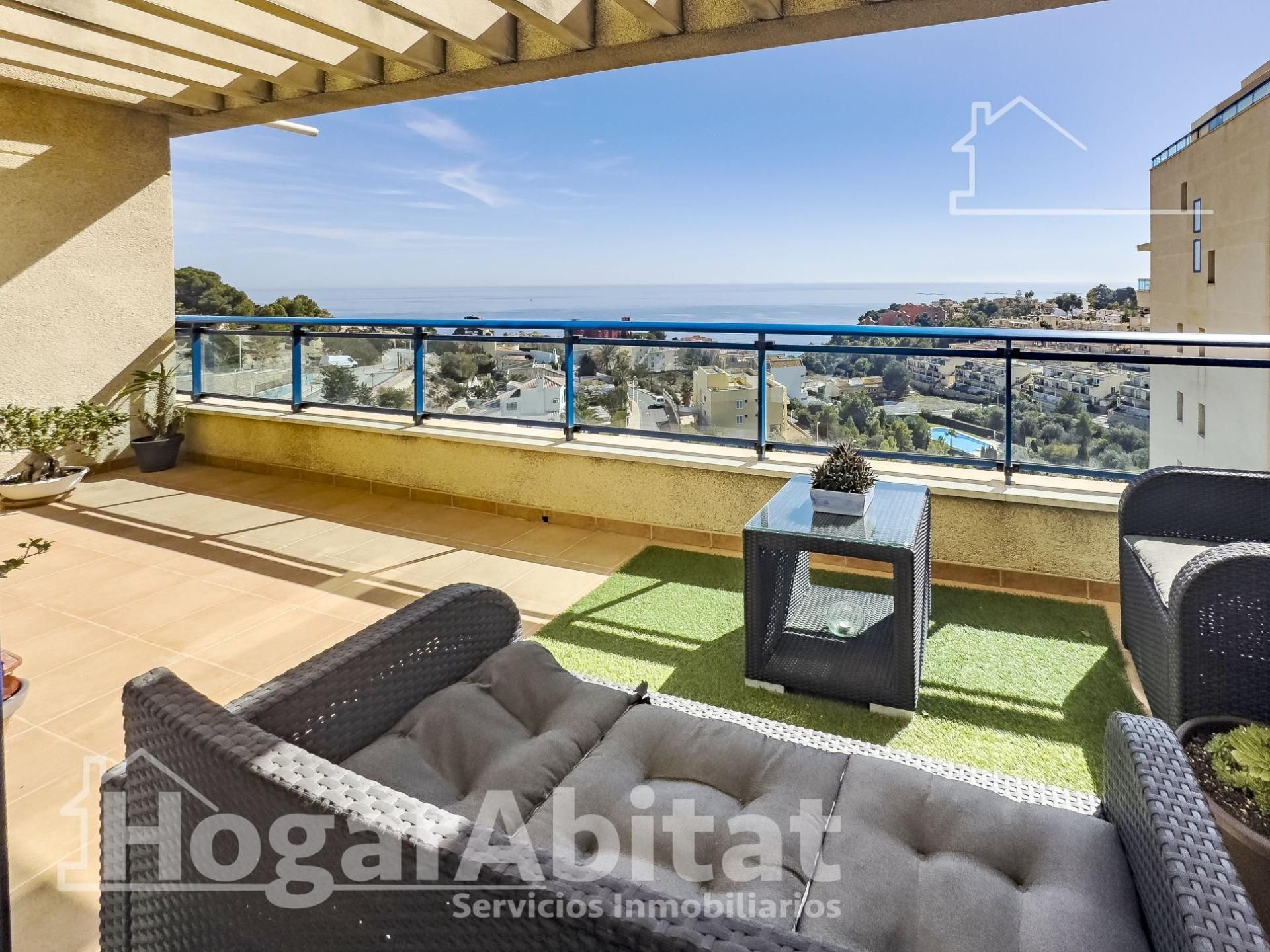 Terrace of Attic for sale in Calpe / Calp  with Air Conditioner, Heating and Private garden