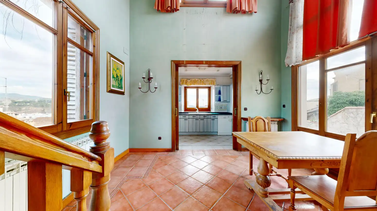 Dining room of Houses for sale in Tafalla  with Heating, Parquet flooring and Terrace