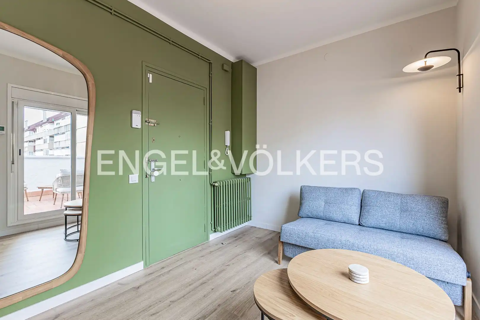 Sala de estar de Ático de alquiler en Barcelona con Aire acondicionado, Calefacción y Parquet