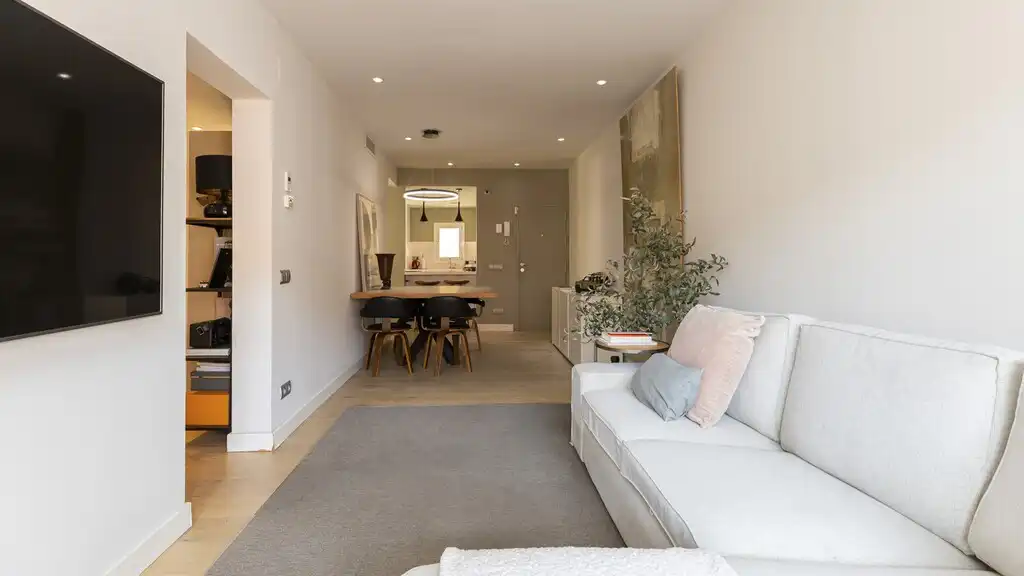 Sala d'estar de Apartament en venda en Sarrià - Sant Gervasi