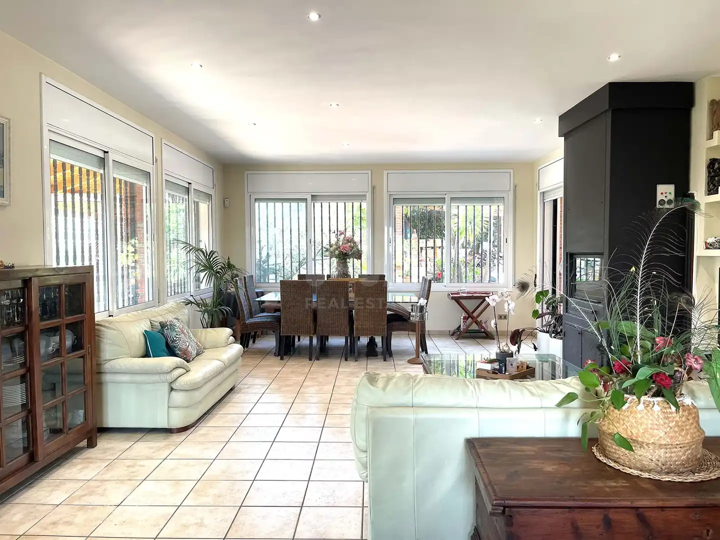 Living room of Houses for sale in Terrassa  with Heating, Terrace and Swimming Pool
