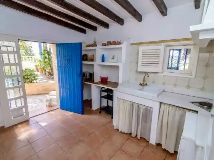 Kitchen of Flat for rent in Mojácar  with Air Conditioner, Private garden and Swimming Pool