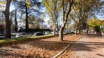 Exterior view of Single-family semi-detached for sale in  Madrid Capital  with Private garden