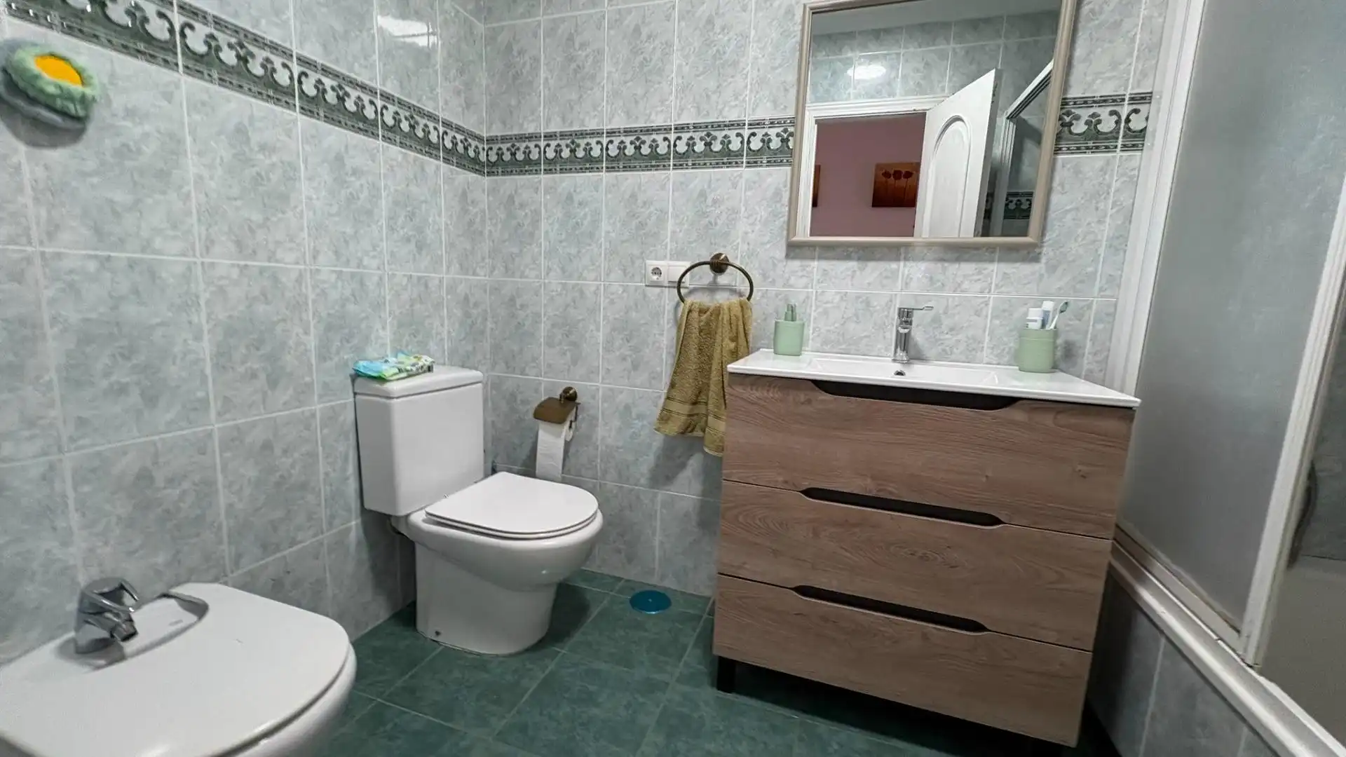 Baño de Piso de alquiler en Málaga con Aire acondicionado, Amueblado y Balcón