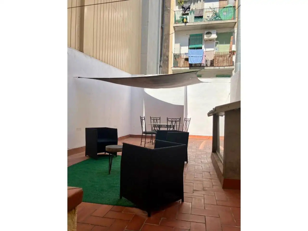 Terrace of Flat for rent in Barcelona  with Air Conditioner, Heating and Private garden