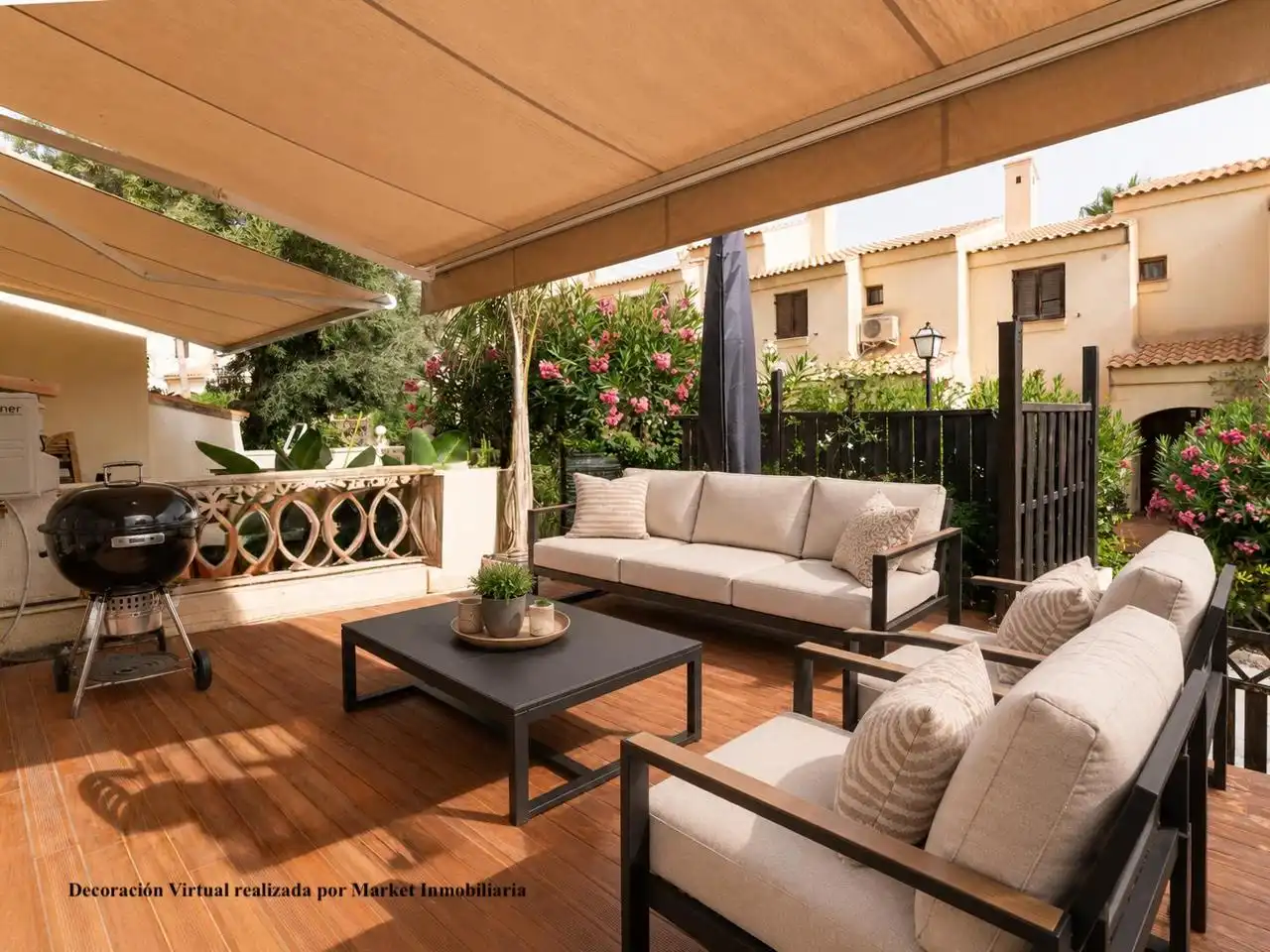 Terrace of Detached homes for sale in Santa Pola  with Air Conditioner, Private garden and Parquet flooring