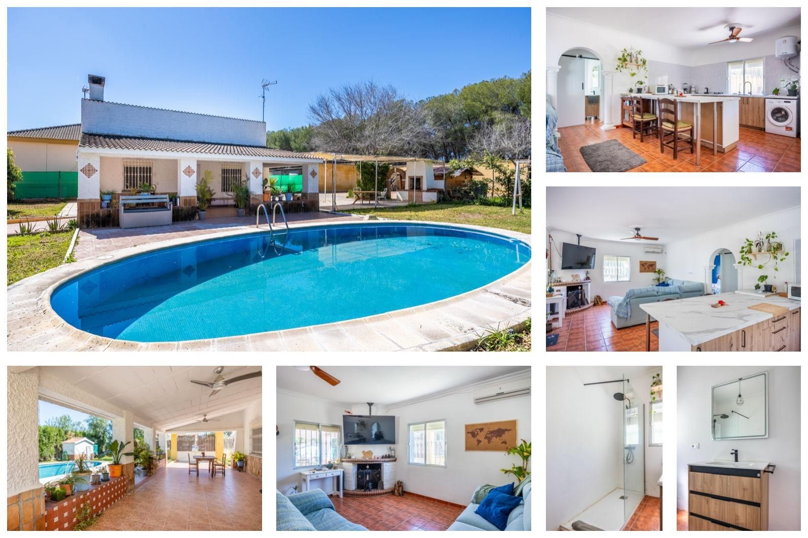 Vista exterior de Casa o chalet en venta en Los Palacios y Villafranca con Aire acondicionado, Jardín privado y Trastero