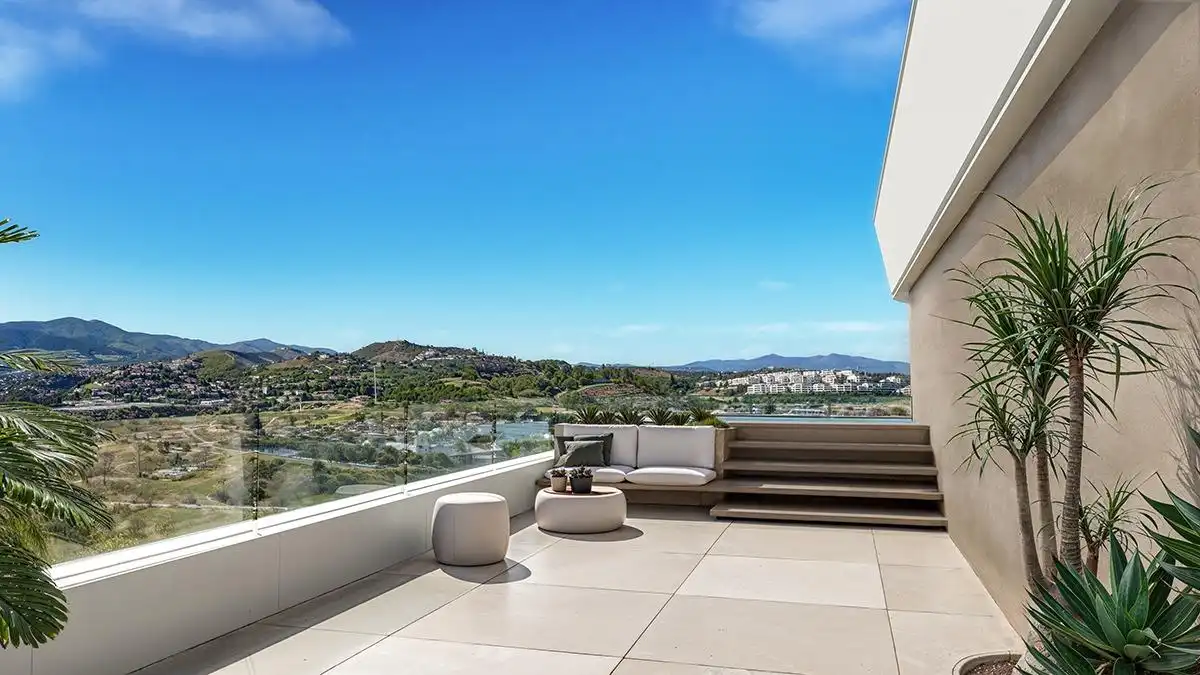 Terrasse von Wohnungen zum Verkauf in Estepona mit Klimaanlage, Terrasse und Abstellraum