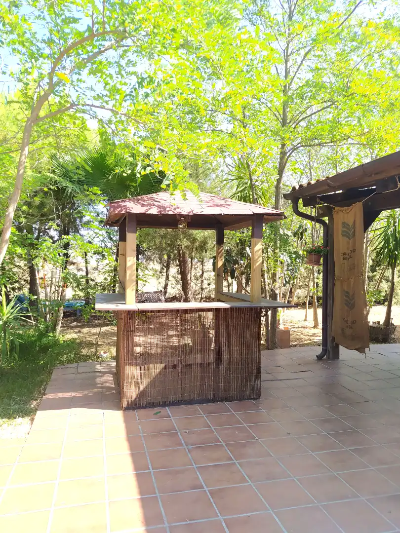 Jardí de Finca rústica en venda en Puebla de Sancho Pérez amb Aire condicionat, Jardí privat i Traster
