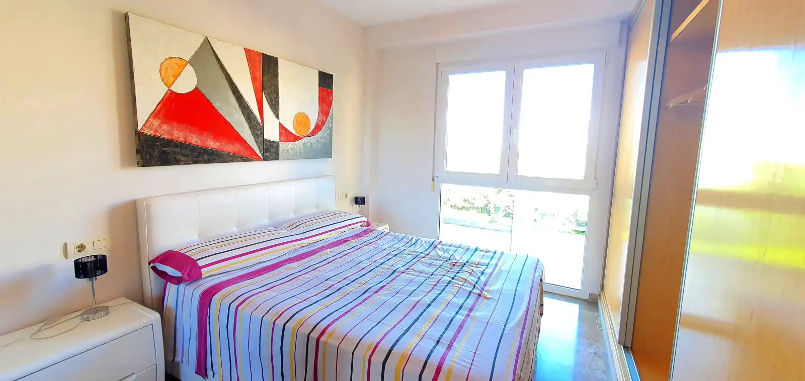Schlafzimmer von Wohnungen zur Miete in Dénia mit Klimaanlage, Heizung und Terrasse