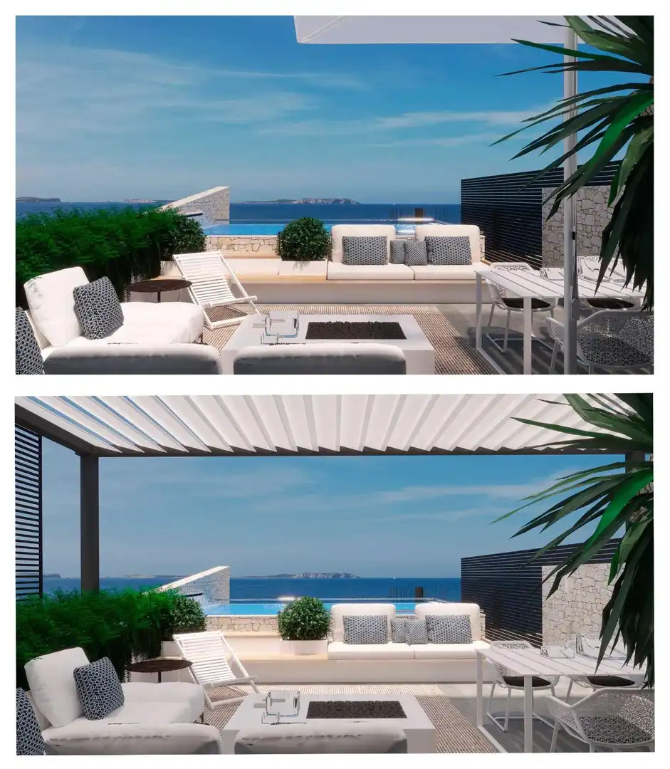 Terrassa de Apartament en venda en Sant Antoni de Portmany amb Aire condicionat, Calefacció i Piscina