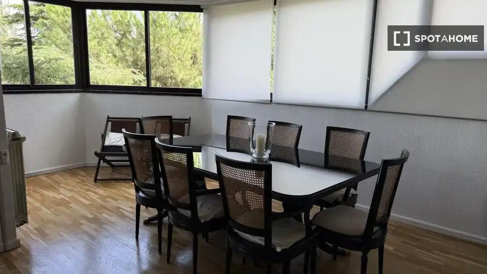 Dining room of Flat for rent in Madrid  with Air Conditioner, Heating and Furnished