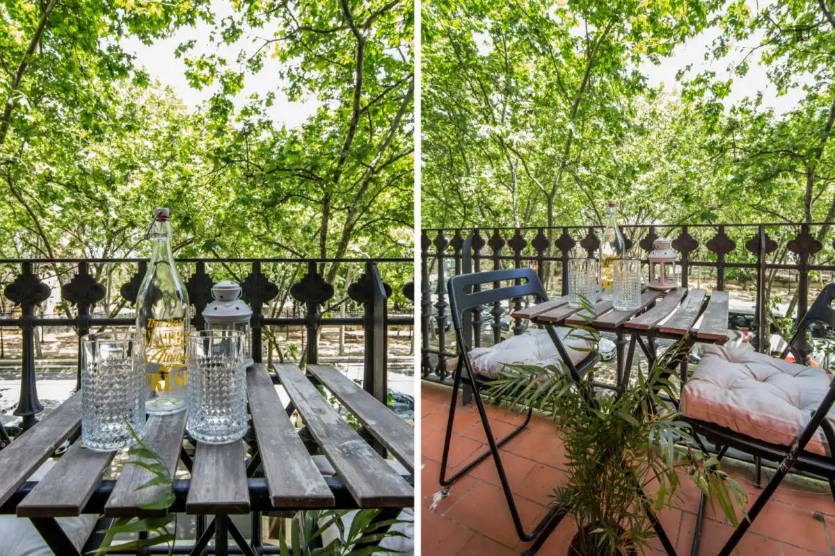 Terrasse von Wohnungen zur Miete in Barcelona mit Klimaanlage, Heizung und Möbliert