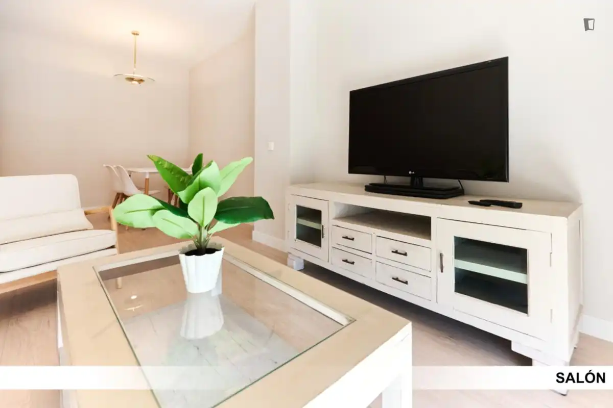 Sala d'estar de Apartament per a compartir en Dos Hermanas amb Aire condicionat, Calefacció i Moblat