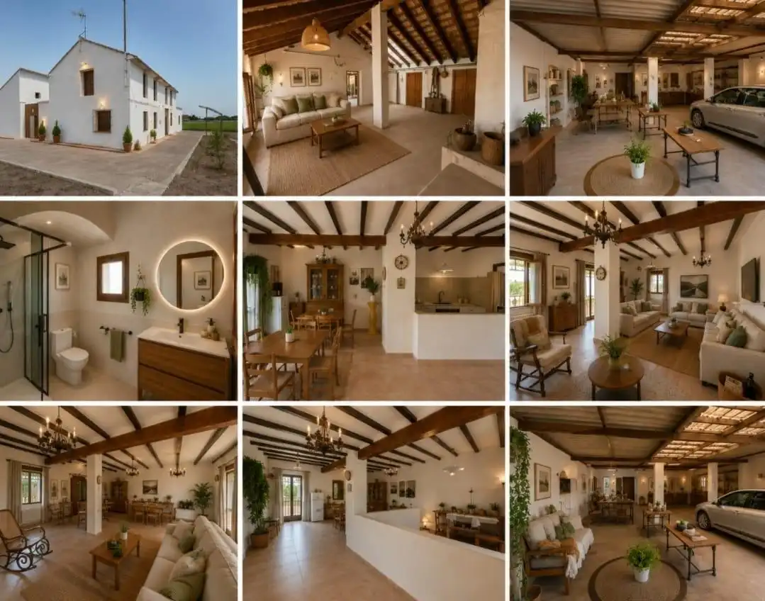 Außenansicht von Country house zur Miete in Alboraya mit Privatgarten, Terrasse und Abstellraum