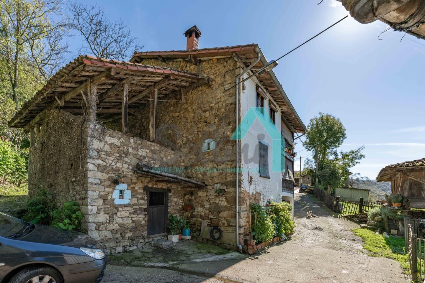 Vista exterior de Casa o xalet en venda en Laviana amb Jardí privat, Parquet i Terrassa