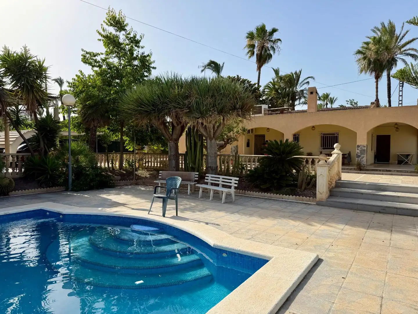 Swimming pool of Houses for rent in Elche / Elx  with Air Conditioner, Heating and Private garden