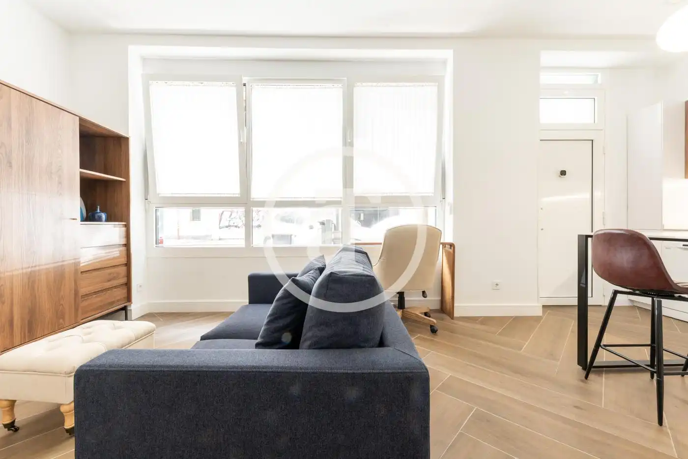 Wohnzimmer von Wohnung zur Miete in Madrid mit Klimaanlage, Heizung und Möbliert