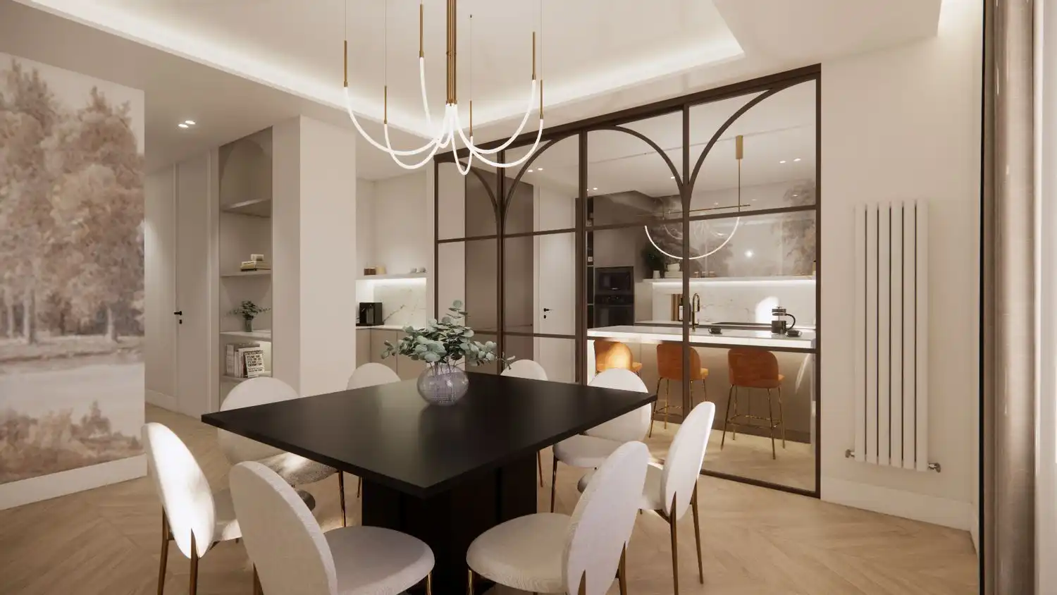 Dining room of Flat for sale in Madrid  with Air Conditioner, Heating and Furnished