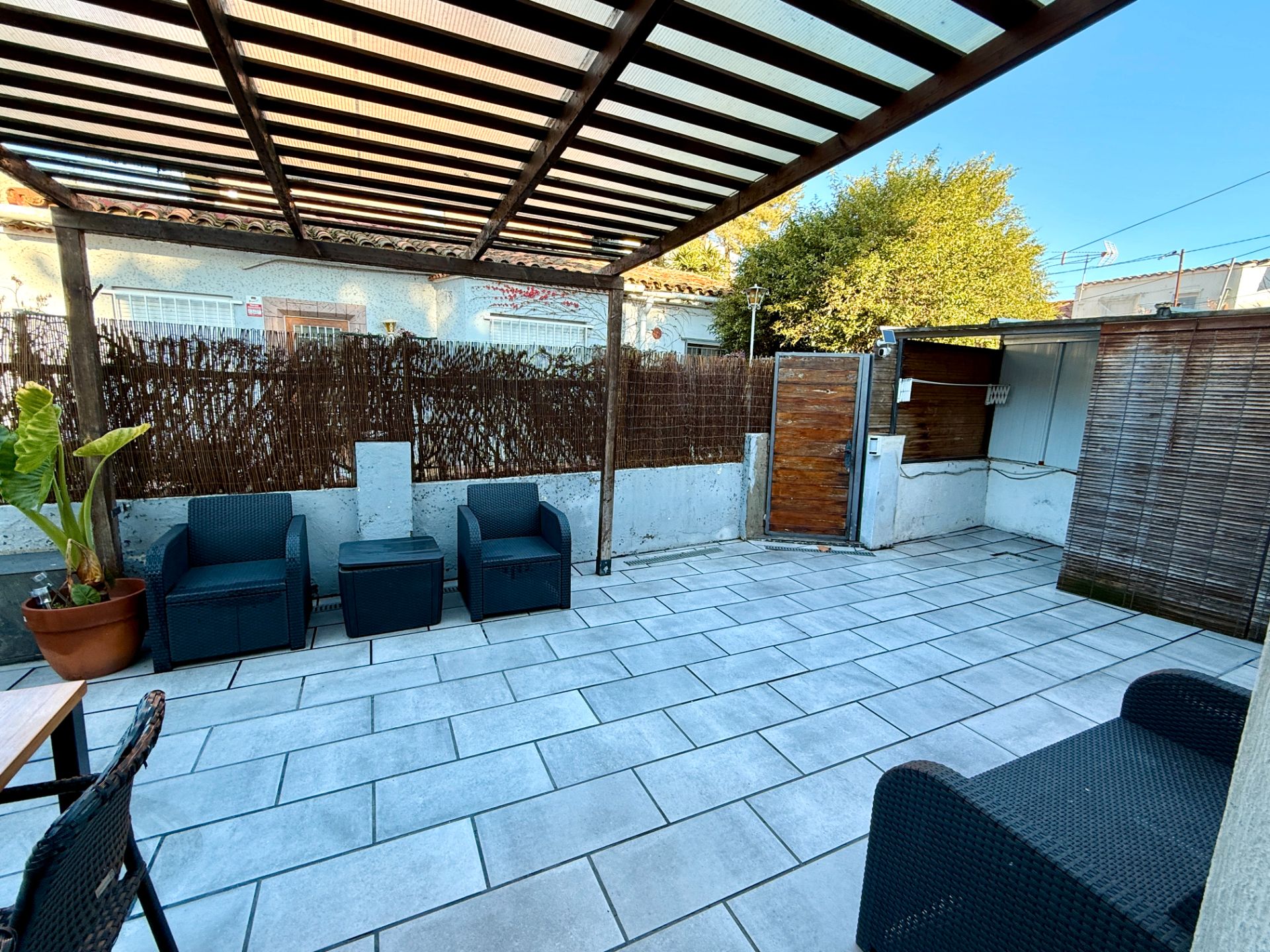 Terrace of Single-family semi-detached for sale in  Barcelona Capital  with Air Conditioner, Heating and Private garden