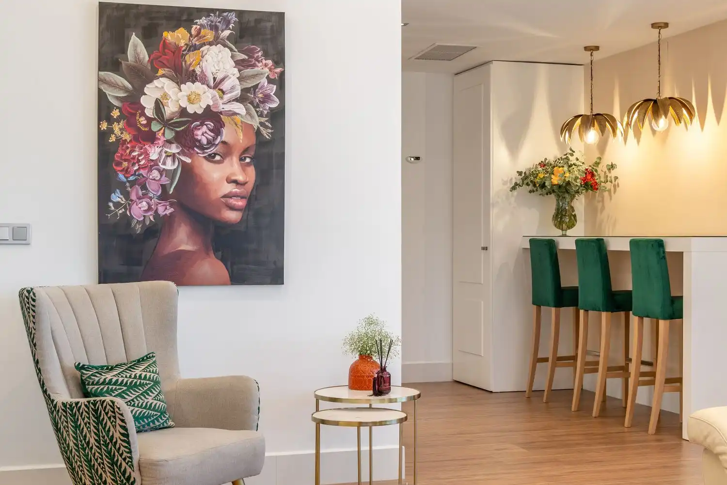 Wohnzimmer von Haus oder Chalet zur Miete in Alhaurín de la Torre mit Klimaanlage, Privatgarten und Terrasse