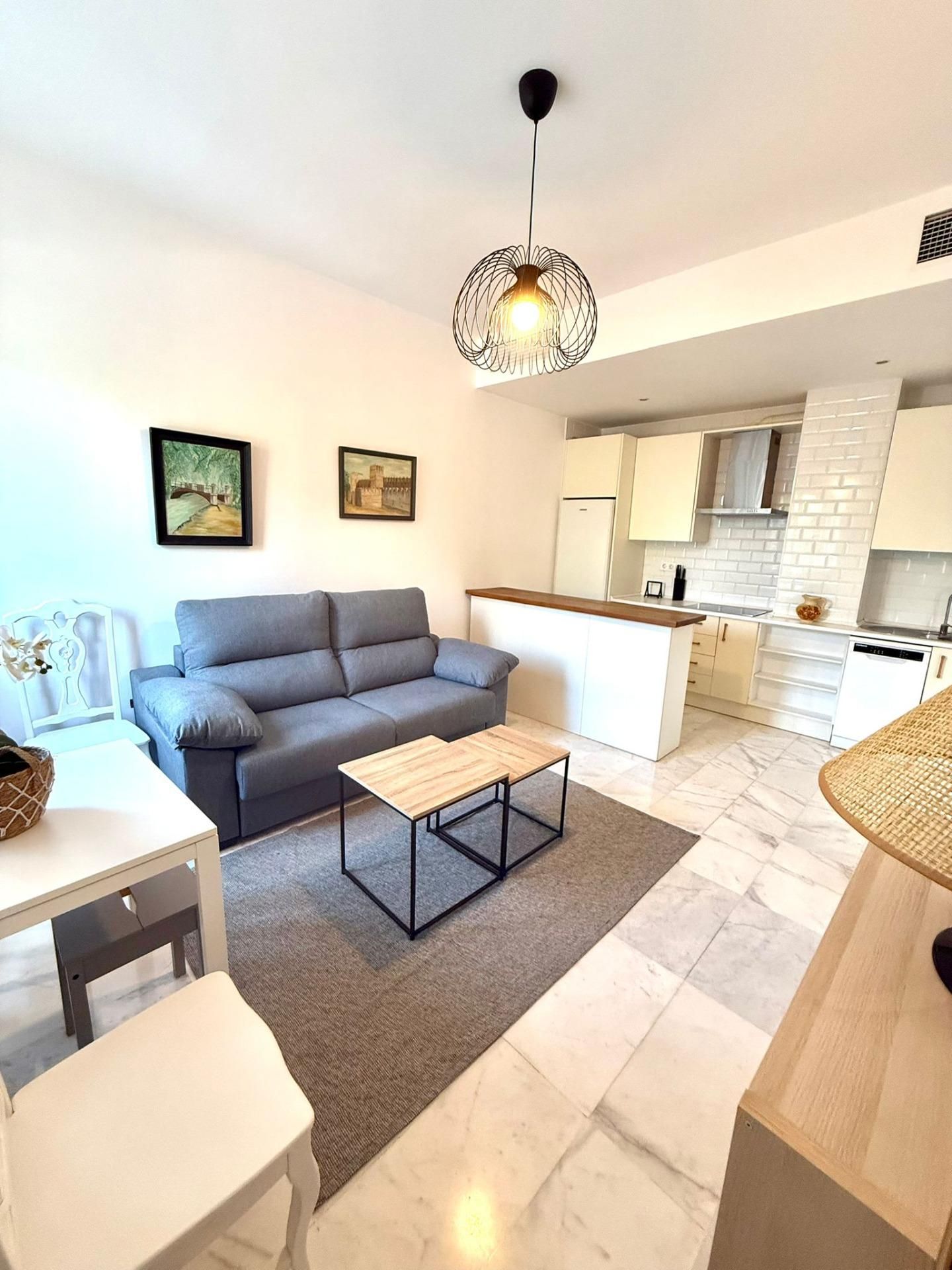 Sala d'estar de Apartament en venda en  Sevilla Capital amb Aire condicionat i Piscina comunitària