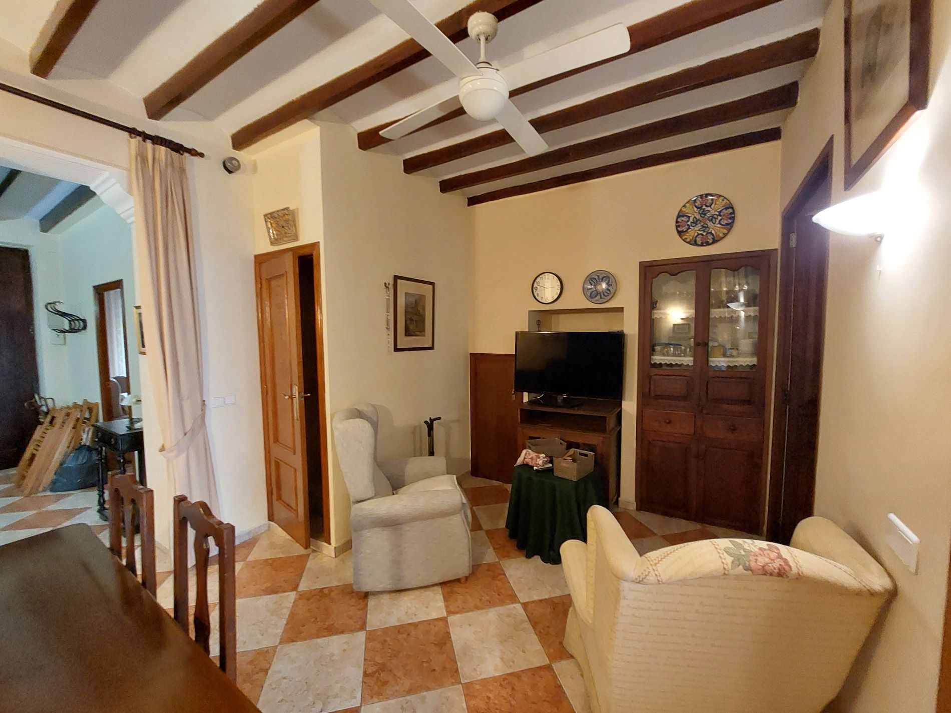 Sala d'estar de Casa adosada en venda en Ondara amb Aire condicionat, Terrassa i Traster