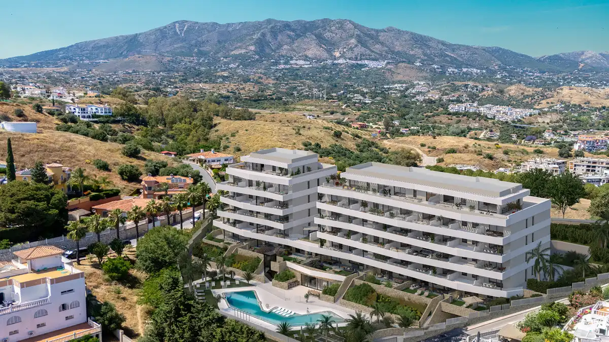 Vista exterior de Apartamento en venta en Mijas con Aire acondicionado, Calefacción y Jardín privado