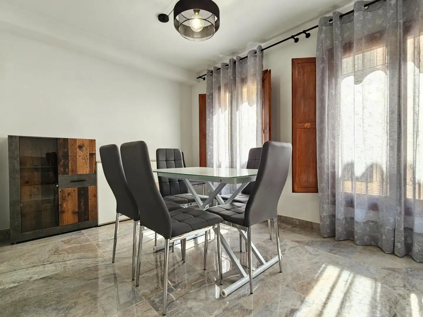 Dining room of Detached homes for rent in Castellón de la Plana / Castelló de la Plana  with Heating, Terrace and Furnished