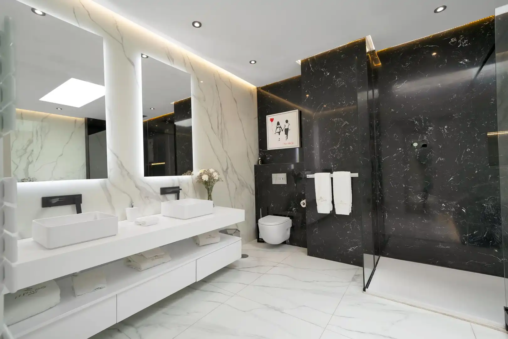 Badezimmer von Haus oder Chalet zur Miete in Marbella mit Heizung, Privatgarten und Terrasse