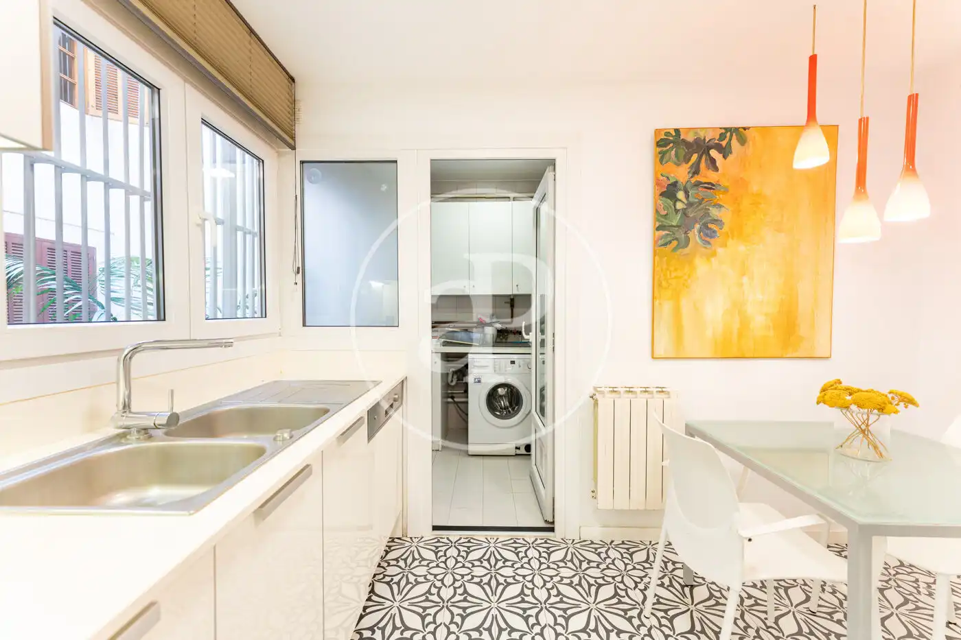 Küche von Wohnung zum Verkauf in  Palma de Mallorca mit Klimaanlage, Heizung und Balkon