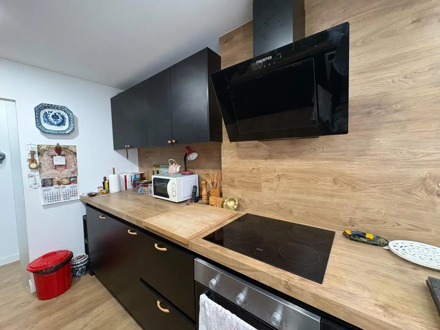Kitchen of Flat for sale in Málaga  with Air Conditioner, Terrace and Furnished